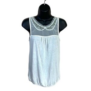 Small American Eagle White Lace Gkld Accent Stretch Cottage Balletcore